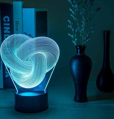 Twist Abstract LED 3D Night Light Touch