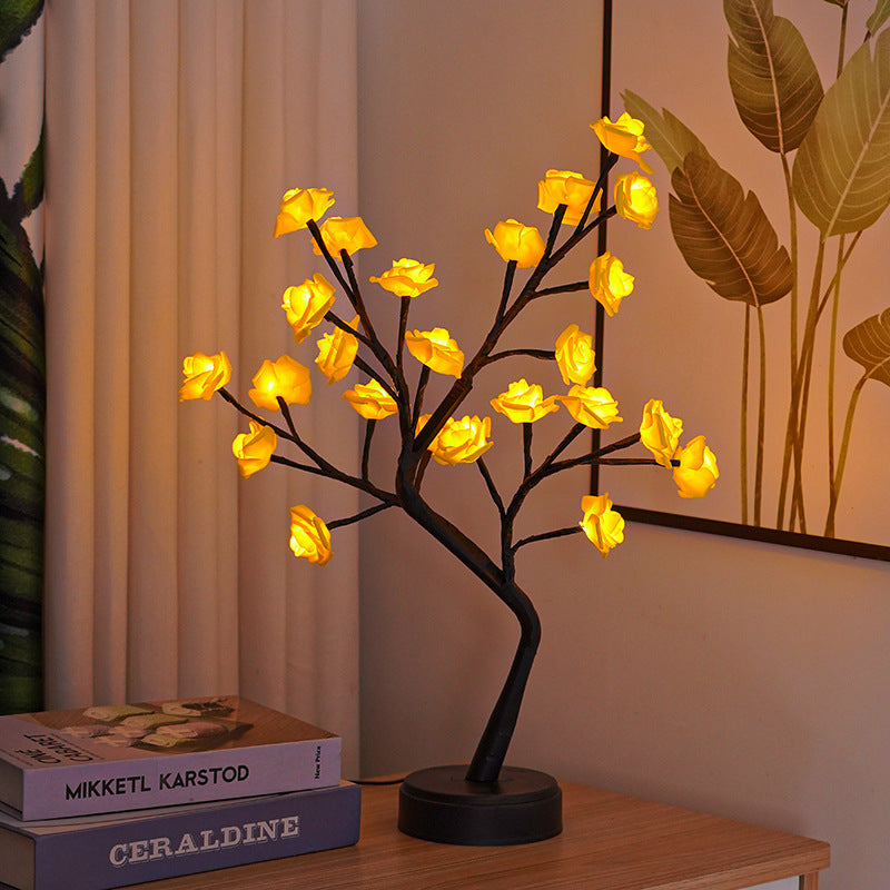 Table Lamp Flower Tree Rose Lamps Fairy Desk